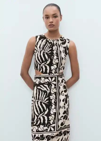 Vestido Olimpio Negro Talla S Mujer Mango