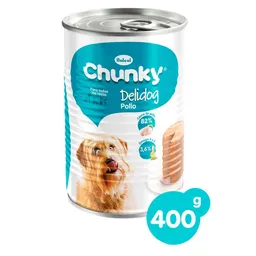 5 x Chunky Alimento Para Perro Adulto Con Sabor a Pollo Delidog