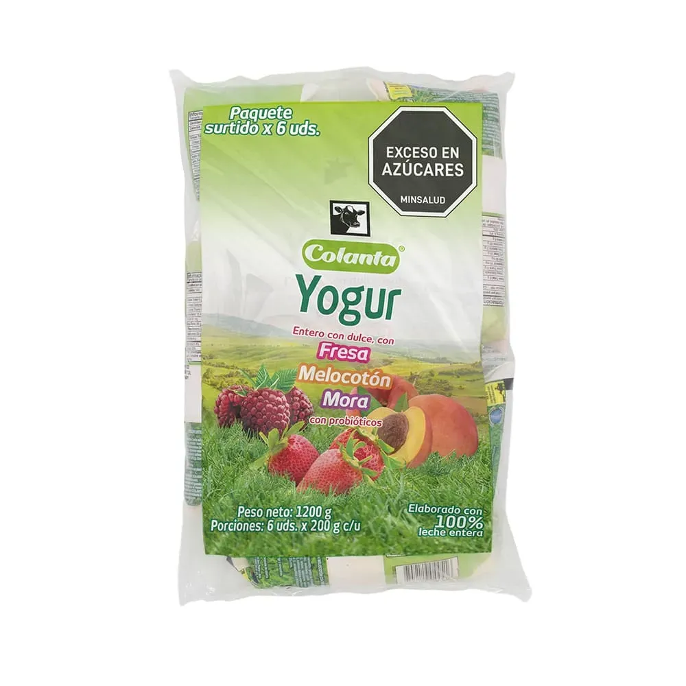 Colanta Yogur Entero Surtido 1200 g