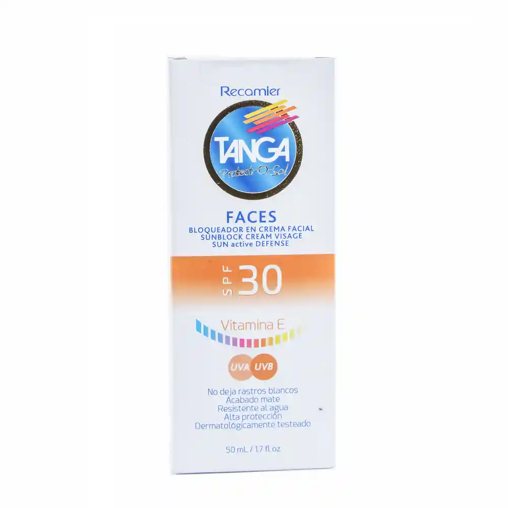 Tanga Bloqueador Solar en Crema Facial SPF 30