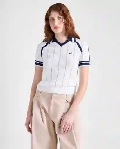 Camiseta Mujer Crudo Talla S 609G013_CRU110105 Americanino