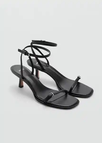 Sandalias Flow Negro Talla 36 Mujer Mango