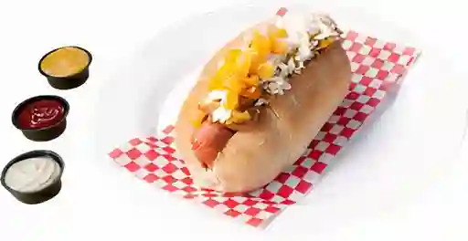 Perro Caliente Hawaiano Suizo