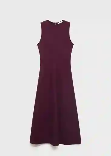 Vestido Letizia Burdeos Talla S Mujer Mango