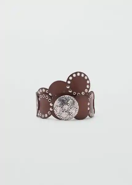 Cinturón Marina Marrón Talla S Mujer Mango