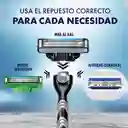 GILLETTE Mach 3 Cuchilla de Afeitar Máquina de Afeitar Hombre Reutilizable Afeitado al Ras Afeitadora para Hombre 1 Ud + 2 Repuestos