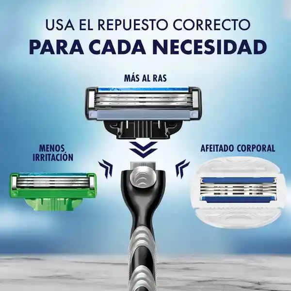 GILLETTE Mach 3 Cuchilla de Afeitar Máquina de Afeitar Hombre Reutilizable Afeitado al Ras Afeitadora para Hombre 1 Ud + 2 Repuestos