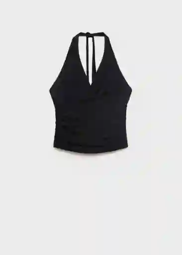 Top Fiji Negro Talla S Mujer Mango