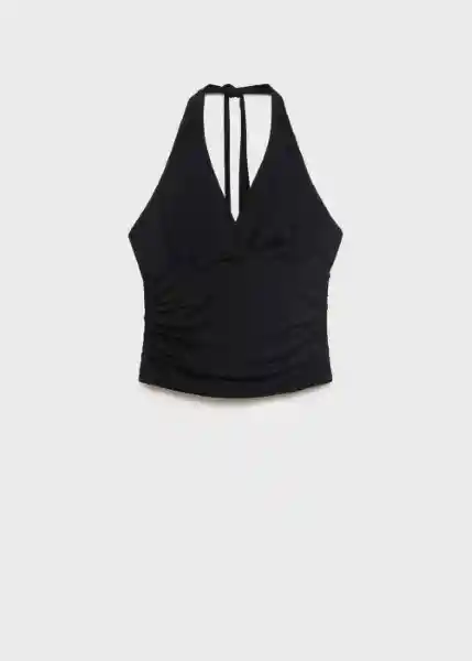 Top Fiji Negro Talla S Mujer Mango