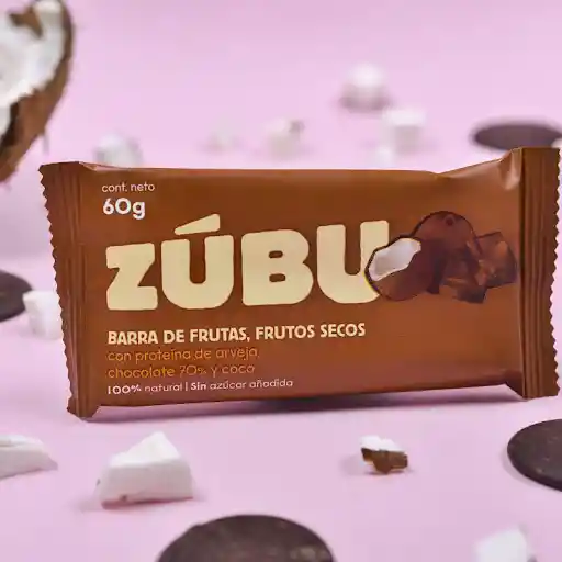 Zubú Barra de Frutas Arveja Chocolate y Coco 
