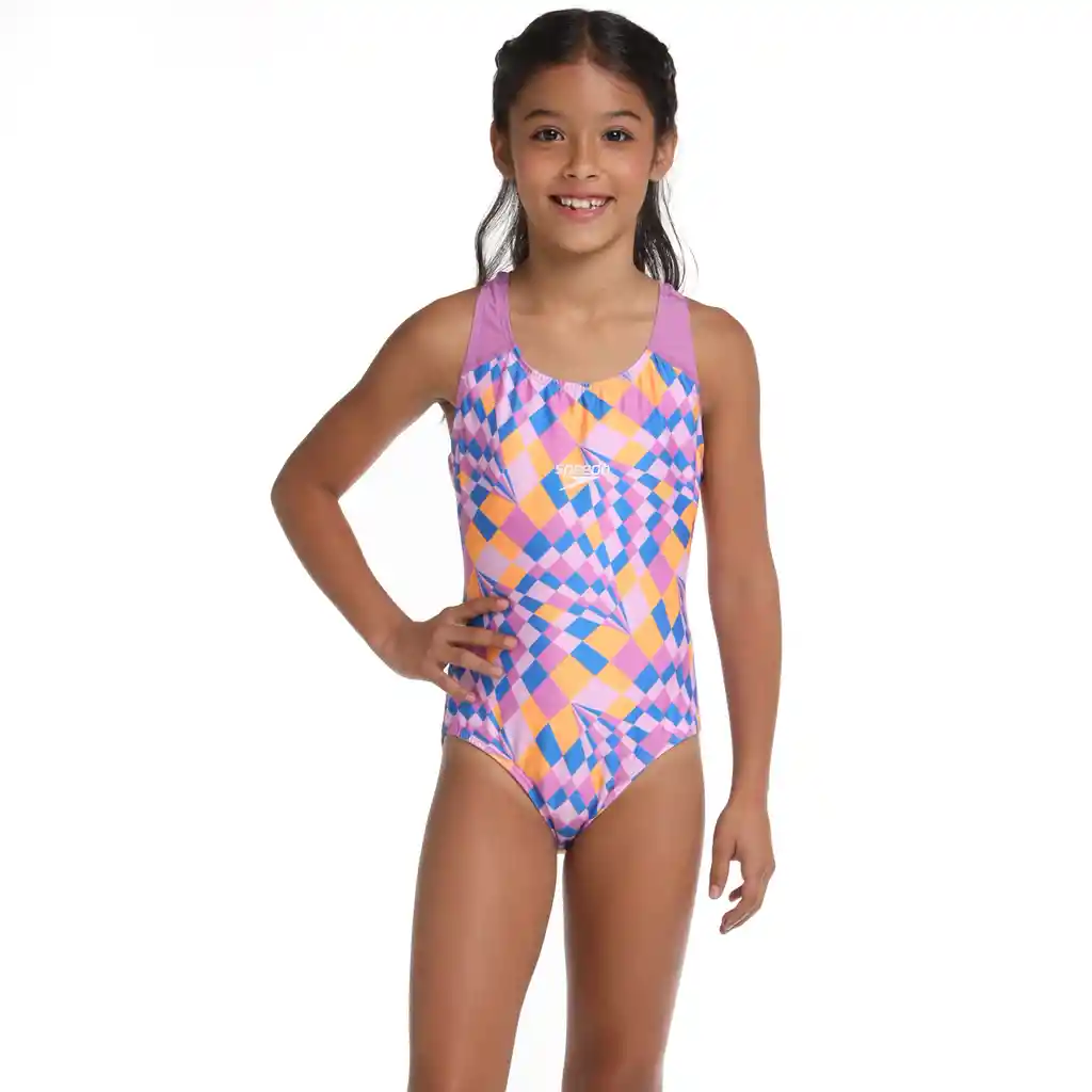 Vestido de Baño Splashback Psych Checker Junior Femenino Multicolor-08