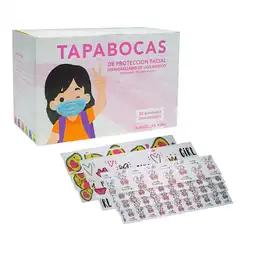 Nesd Tapabocas Protección Facial con Estampado de Niña