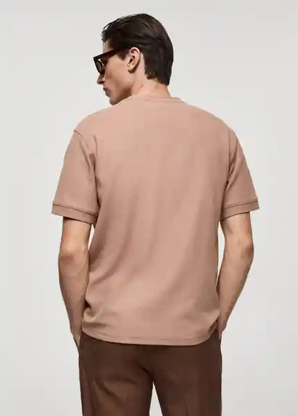 Camiseta Roland Rosa Palo Talla L Hombre Mango