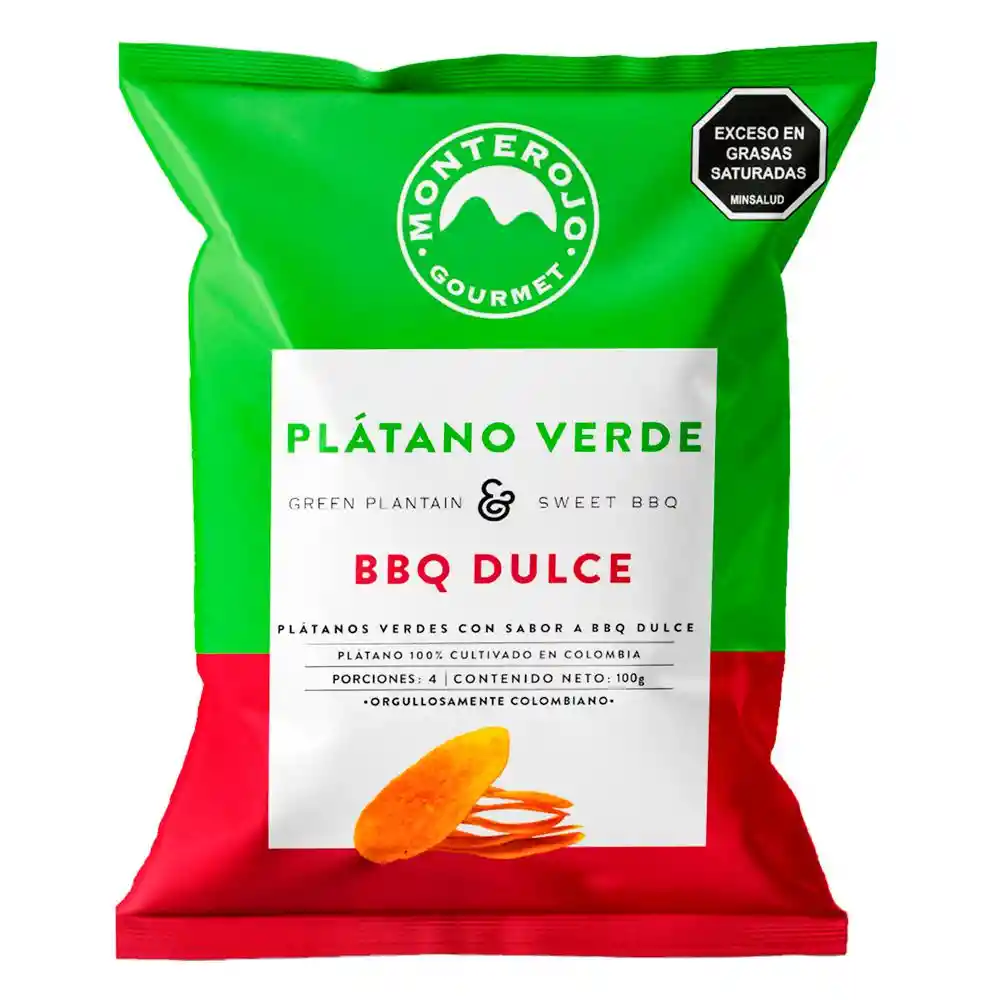 Platanos Monte Rojo Verdes Bbq Dulce (100 Gr)