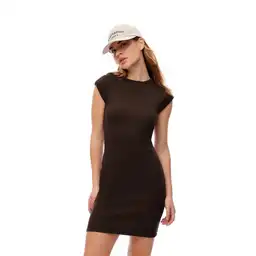 Vestido Corto Manga Corta en Algodón Femenino Lela Gef Talla S