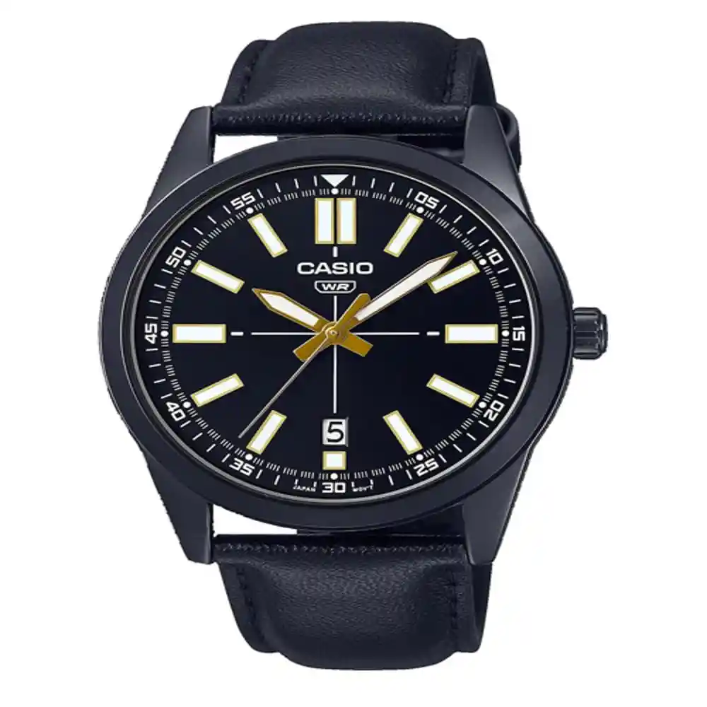 Reloj Casio Hombre Modelo Mtp Vd02bl 1e Pulso en Cuero Original