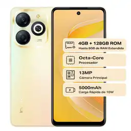 Celular Infinix Smart 8 128 Gb 4 Gb Ram Dorado Estuche/ Cargador/ Pin
