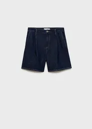 Bermuda Marina Tejano Soft Talla 38 Mujer Mango