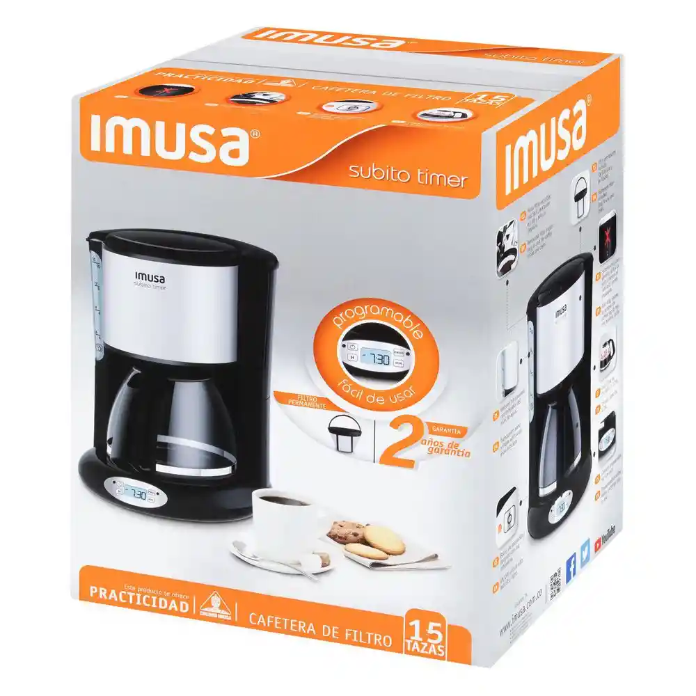 Imusa Cafetera Súbito Timer