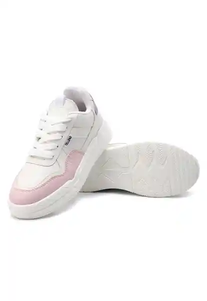 Tenis Dama Blanco-Lila Talla 40 538 Tellenzi