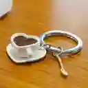 Metalmorphose Llavero Taza de Café y Cuchara