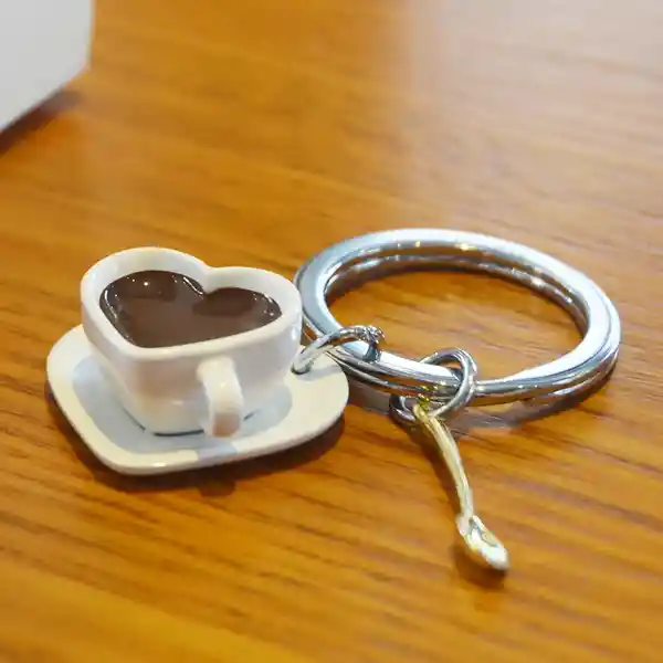 Metalmorphose Llavero Taza de Café y Cuchara
