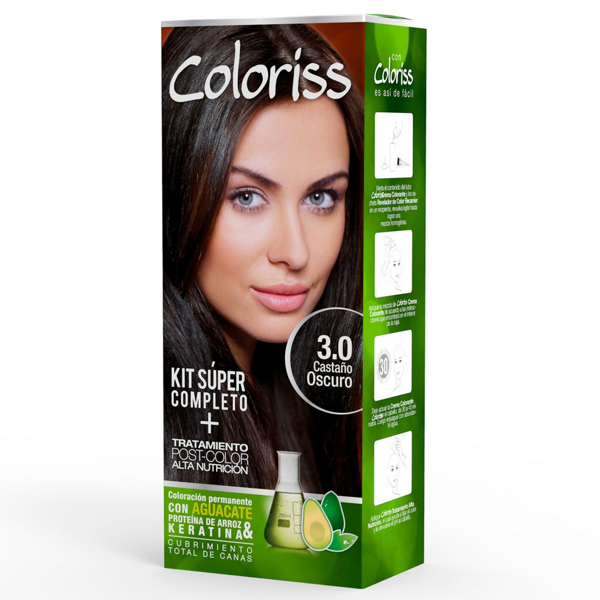 Coloriss Tintura Permanente Tono 3 Castaño Oscuro