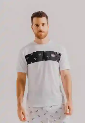 Camiseta Pijama Mc M-blanco