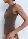 Top Petri Taupe Talla M Mujer Mango