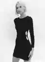 Vestido Rawy Negro Talla S Mujer Mango