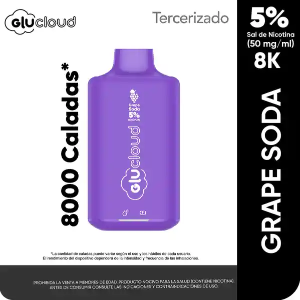 Vapeador Glucloud Grape Soda 8K