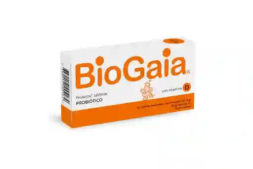 Biogaia Tabletas de Probióticos con Vitamina D Sabor Naranja