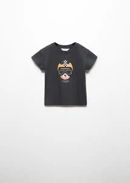 Camiseta Oso Antracita Talla 67 Niños Mango