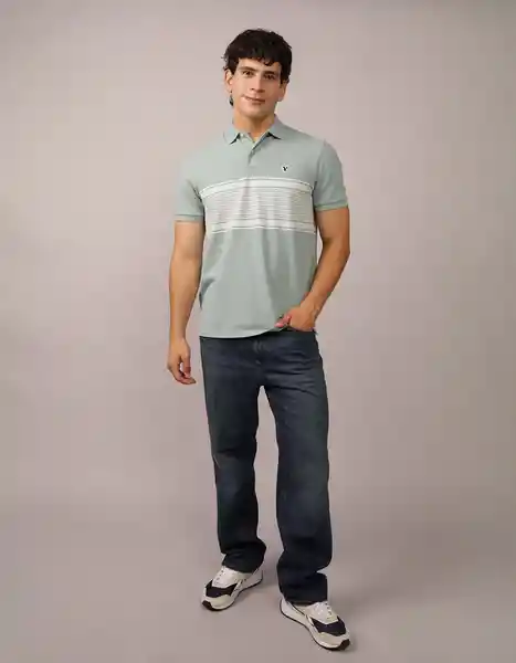 Camiseta Polo Hombre Azul Talla: X-LARGE 4394395 American Eagle