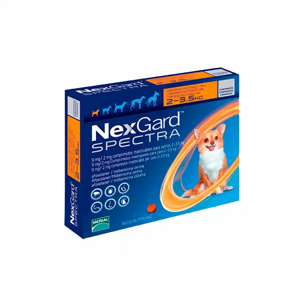 Nexgard Spectra Antipulgas XS de 2 a 3.5 Kg
