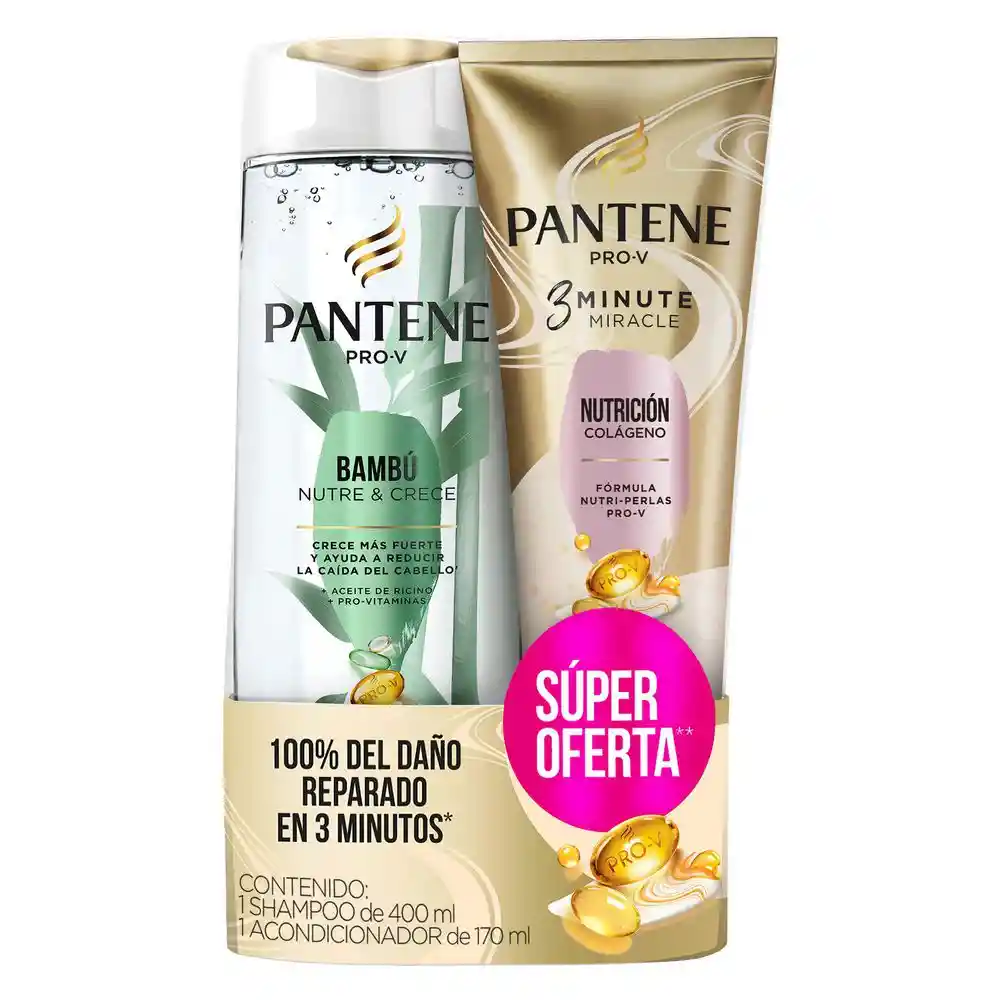 Acondicionador Para Cabello Pantene Bambu Nutr Colageno (570 Ml)