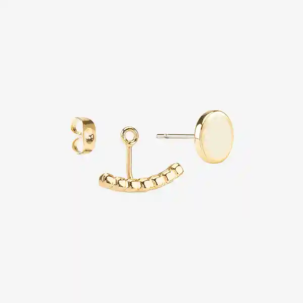 Bangle up Aretes Cométe Dorado Blanco