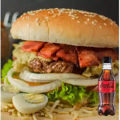 Combo Hamburguesa Especial Res + Coca Cola Zero 250 ml