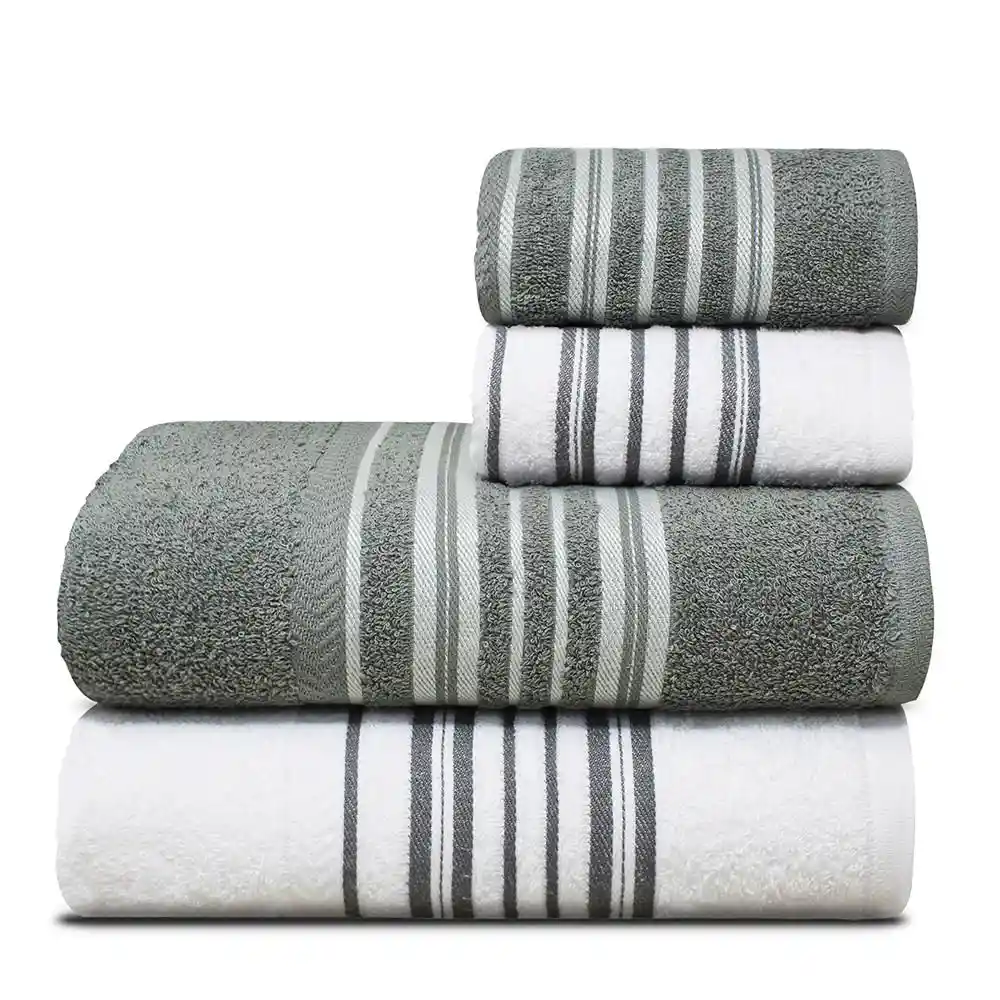 Setx4 2/40x60+2/65x130 en 350gm Gris