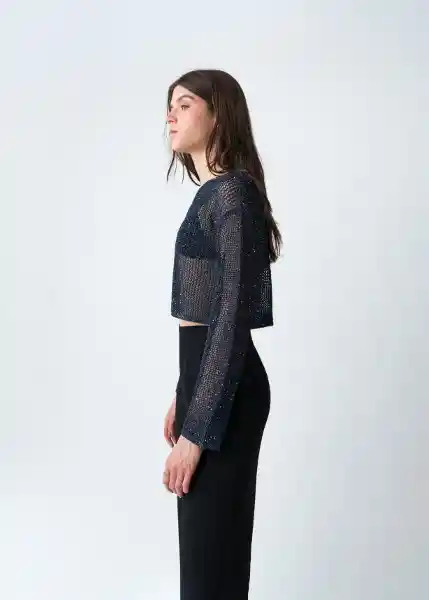 Suéter Tejido Mujer Azul Pacifico Ultraoscuro L 483G090 Naf Naf