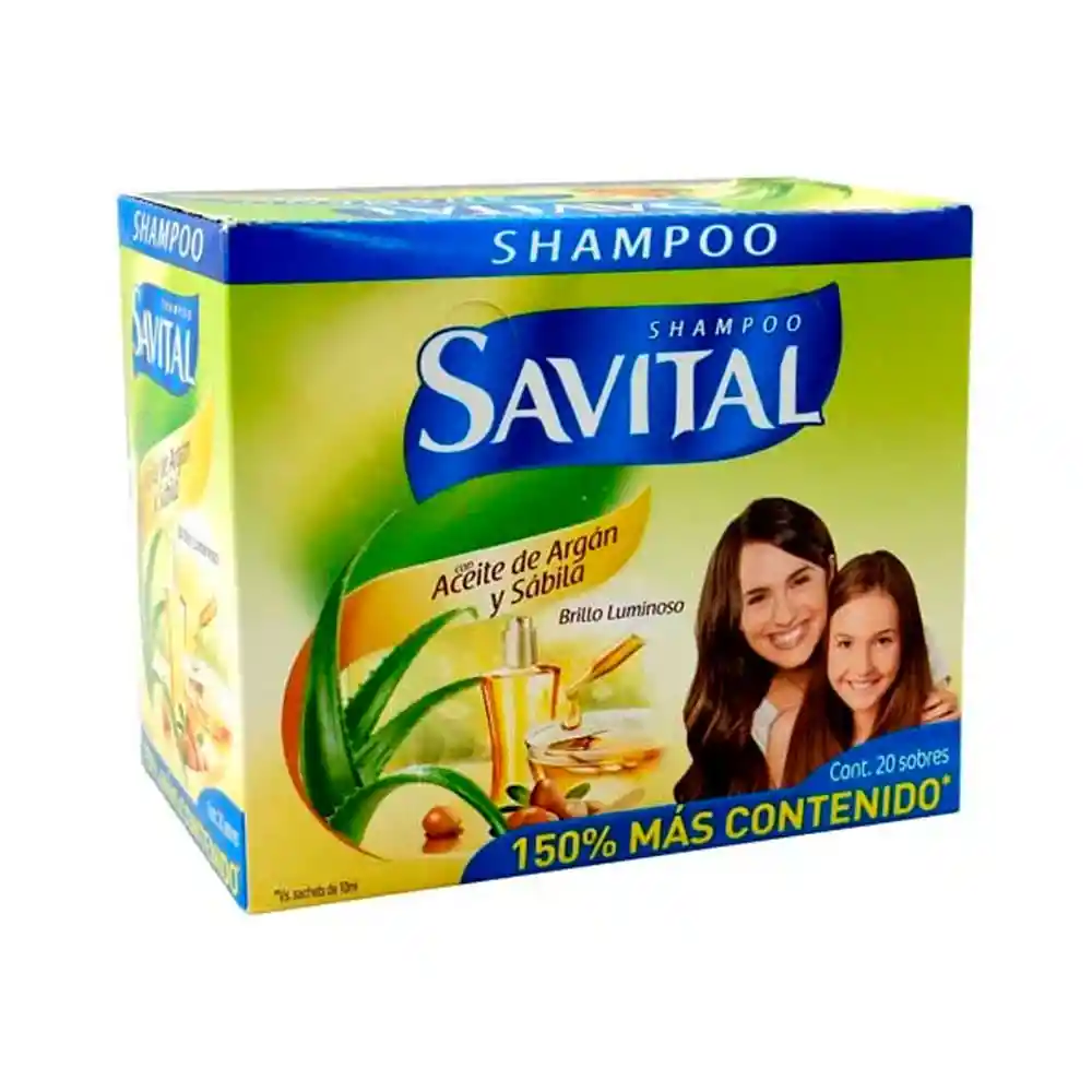 Savital Shampoo con Aceite de Argán y Sábila