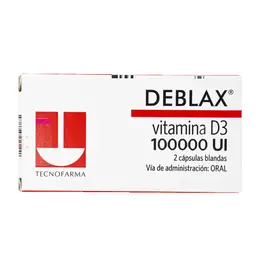 Deblax Vitamina D3 en Cápsulas Blandas