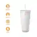 Vaso Plástico de Doble Pared Blanco 730 mL Serie Miniso