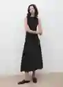 Vestido Leti Negro Talla M Mujer Mango