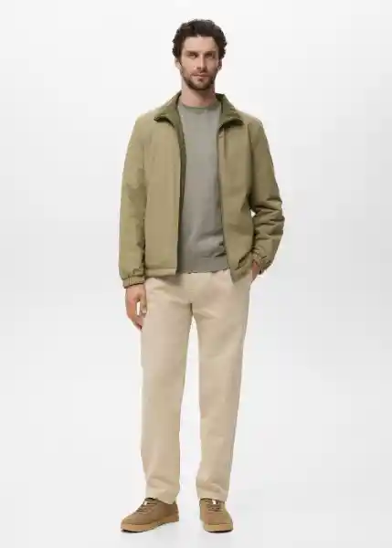 Chaqueta Nada Beige Talla M Hombre Mango