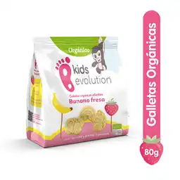 Kids Evolution Galleta Orgánica Infantil Banano Fresa