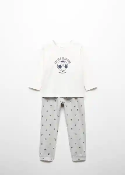 Pijama Soccer Gris Medio Vigore Talla 66 Niños Mango