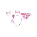 Set Infantil Diadema y Pasadores Cabello Mis Pastelitos Miniso