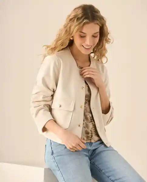 Chaqueta Beige Arena Claro Talla L 429G200 Esprit