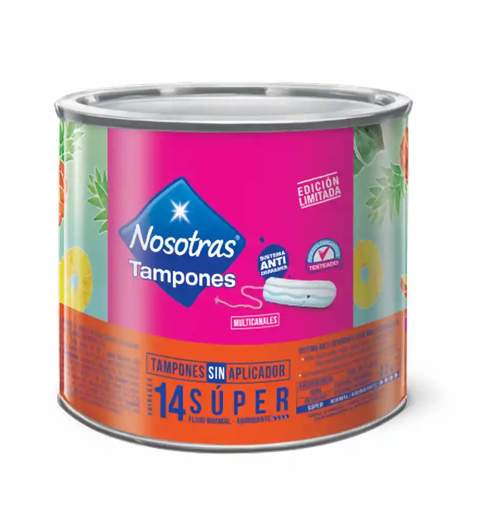 Nosotras Tampón Sin Aplicador Super